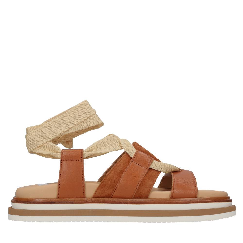 HOGAN Sandali flat in pelle In Linea