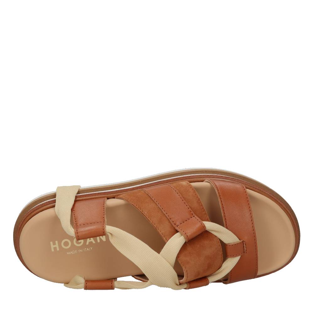 HOGAN Sandali flat in pelle In Linea