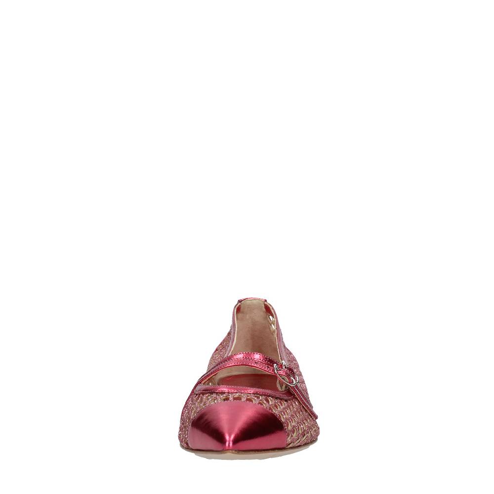 CASADEI Ballerine in pelle e tessuto Nuovo