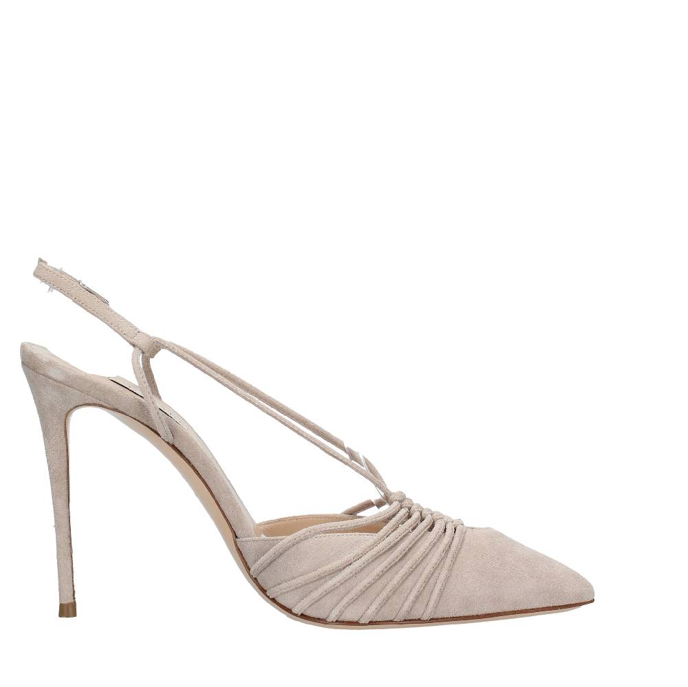 CASADEI Décolleté slingback in camoscio Consegna Veloce