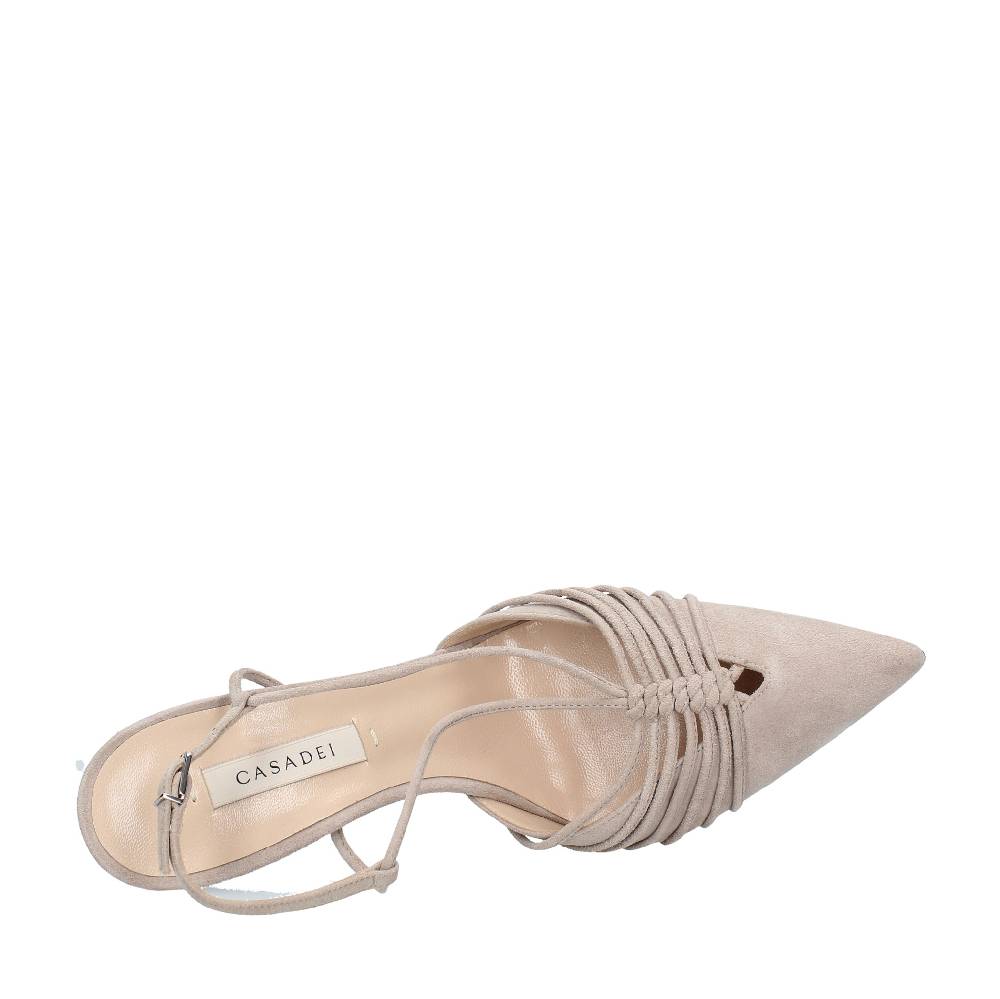 CASADEI Décolleté slingback in camoscio Consegna Veloce