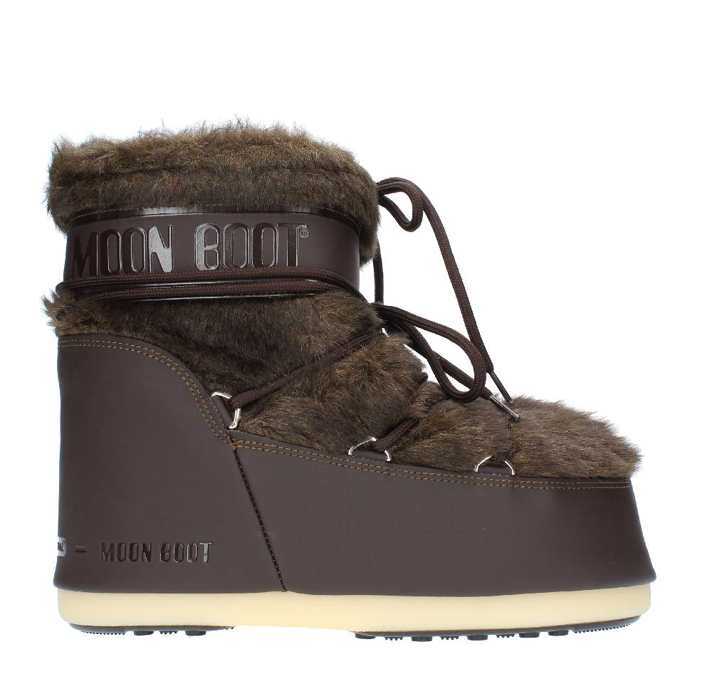 MOON BOOT Stivaletti da neve modello ICON LOW FAUX FUR MOON BOOT in gomma ed ecopelliccia Presa