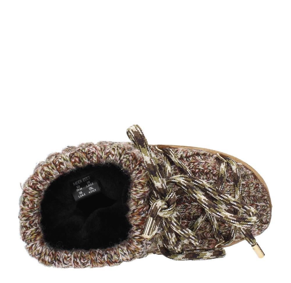 MOON BOOT Stivaletti da neve modello LOW WOOL MOON BOOT in camoscio e tessuto Economico