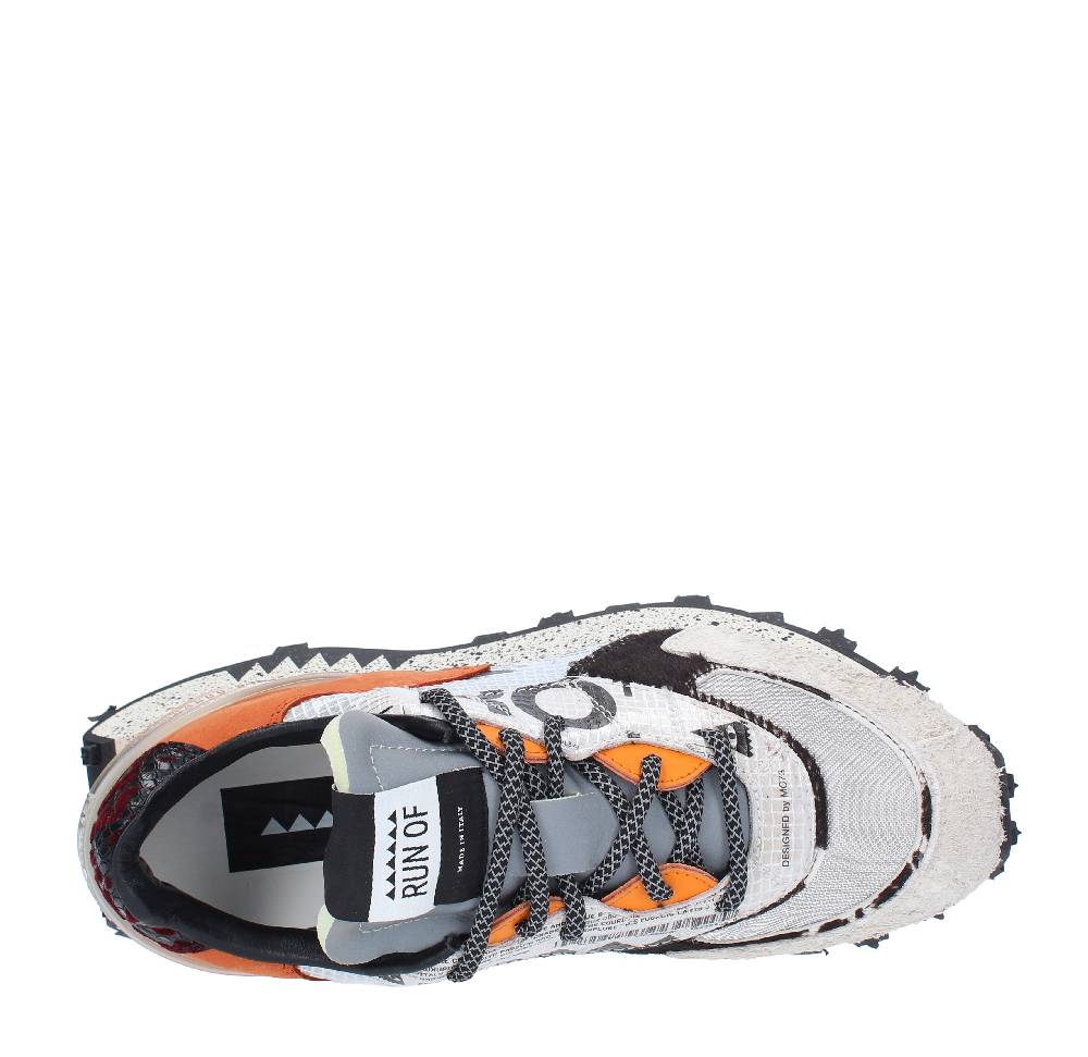 RUN OF Sneakers modello 9377RO-1 RUN OF in pelle camoscio e tessuto Vendite Flash