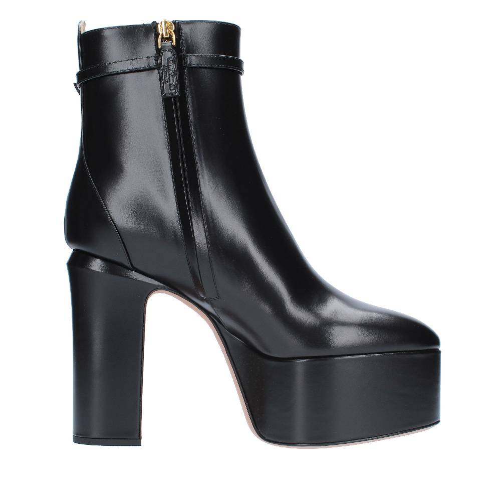 VALENTINO GARAVANI Tronchetti Plateau in pelle Outlet