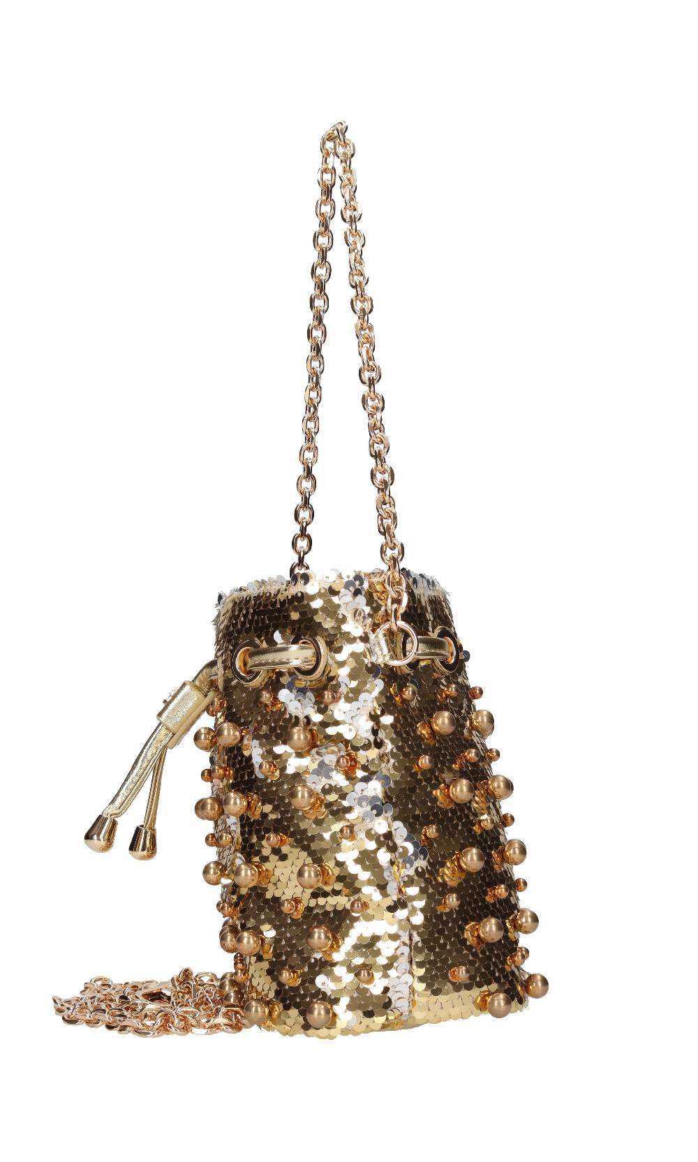 LA CARRIE Borsa in paillettes ed ecopelle 50% di sconto con spedizione gratuita