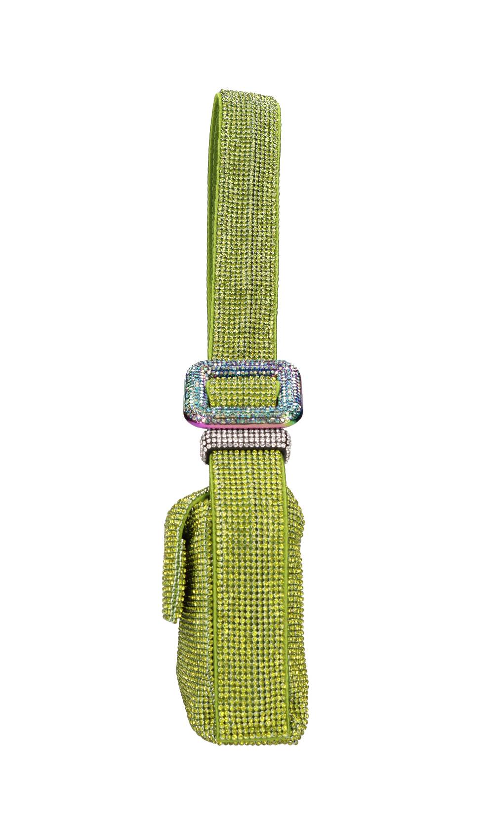 BENEDETTA BRUZZICHES BORSA VITTY. Borsa con decorazione in cristalli Presa