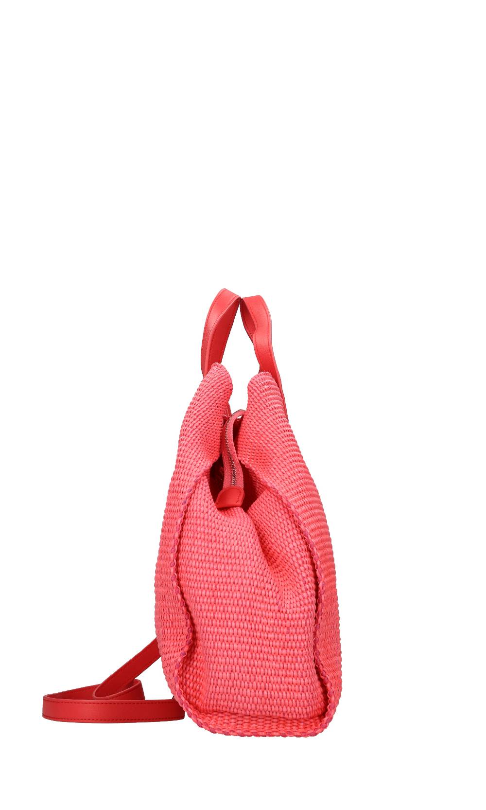 REBELLE Borsa in rafia e pelle Vendite stagionali