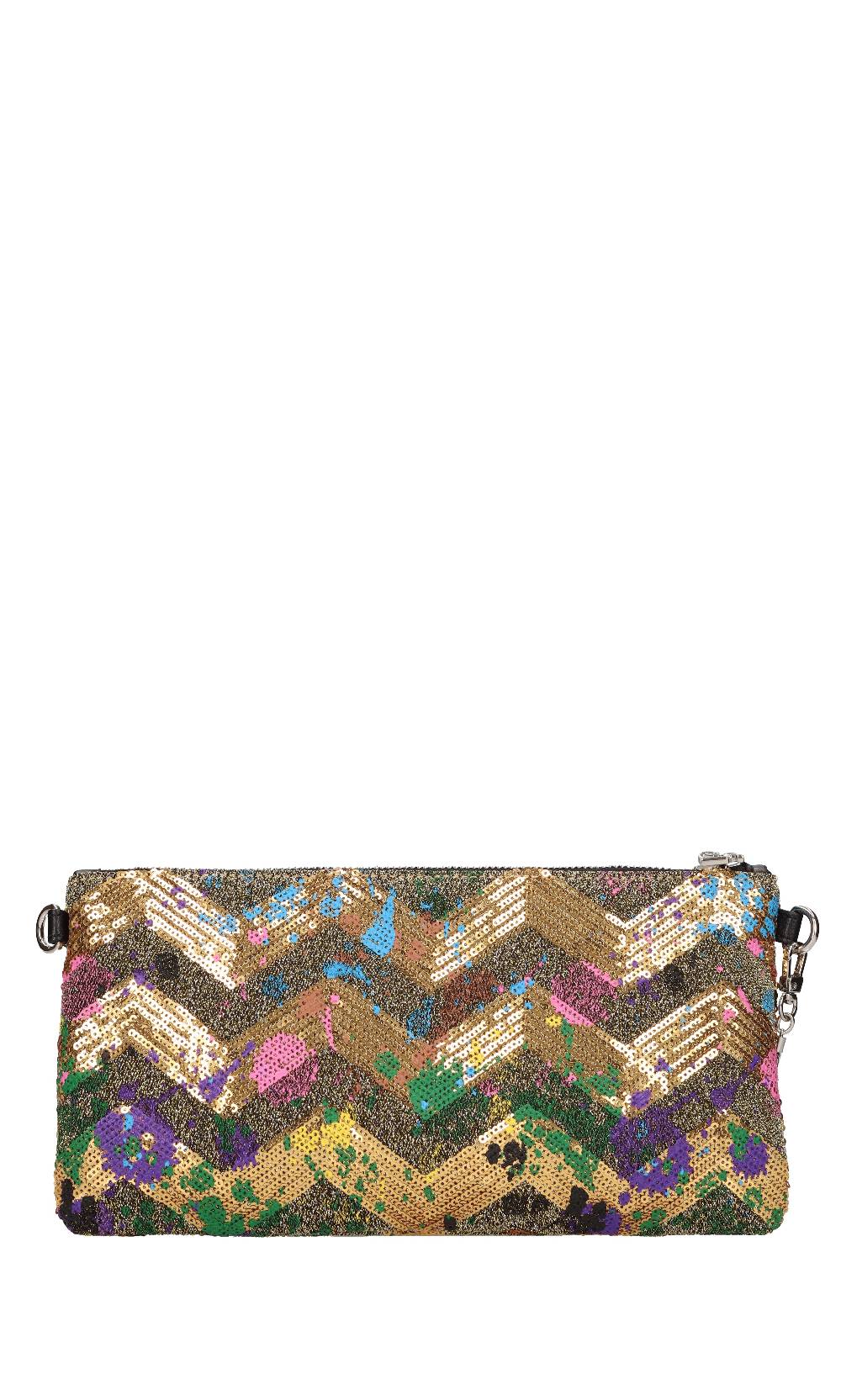 REBELLE Borsa in tessuto e paillettes Negozi Online