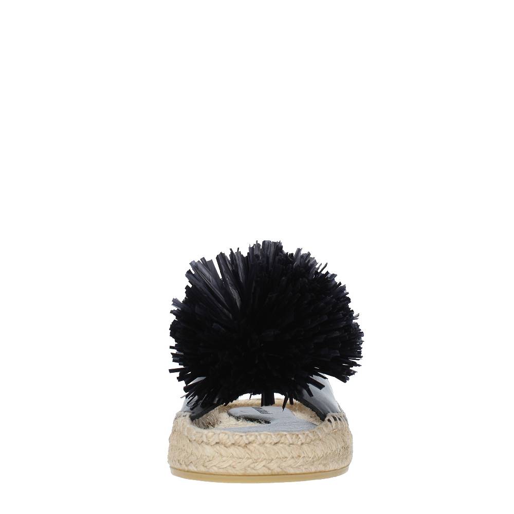 PALOMA BARCELO Mules modello FUJI in pelle e rafia Offerte