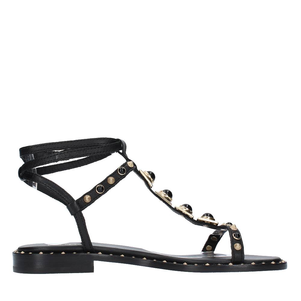 ASH Sandali flat modello PARTY01 in pelle e borchie Flash Sale