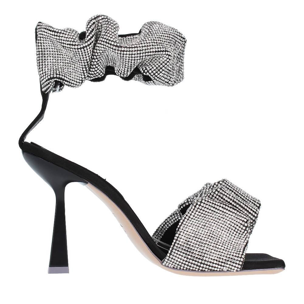 SEBASTIAN Sandali in raso e strass Vendita calda
