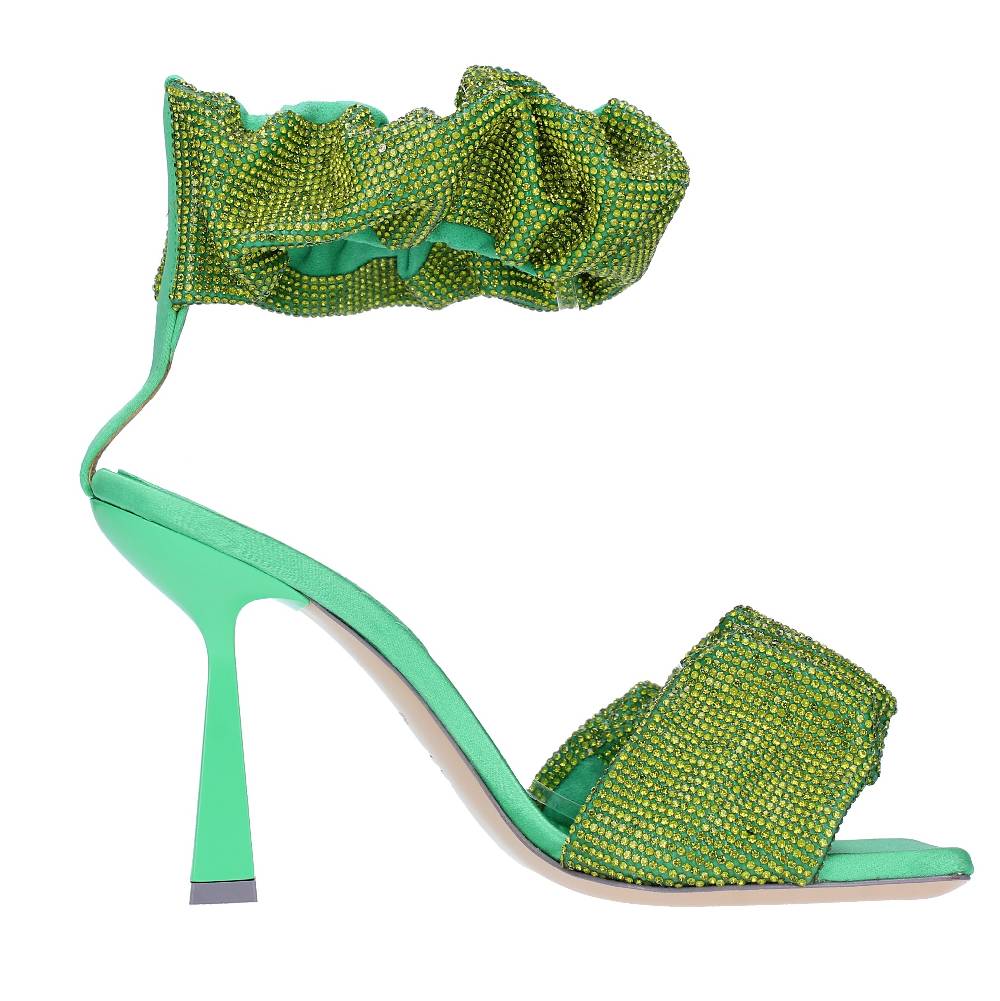 SEBASTIAN Sandali in raso e strass Offerta migliore