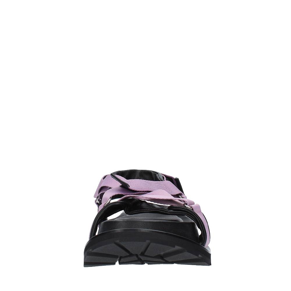 JIL SANDER Sandali flat in tessuto e pelle Lightning offer
