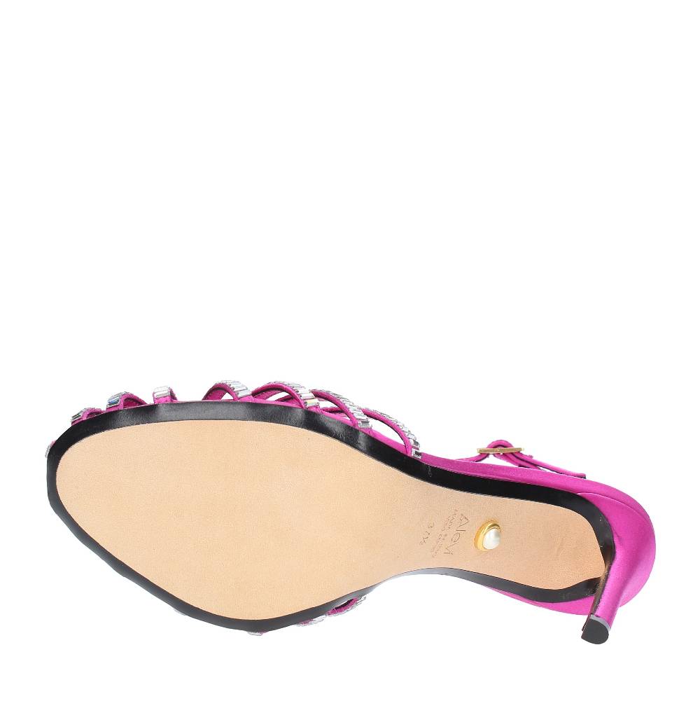 ALEVI MILANO Sandali in raso e strass Liquidazione