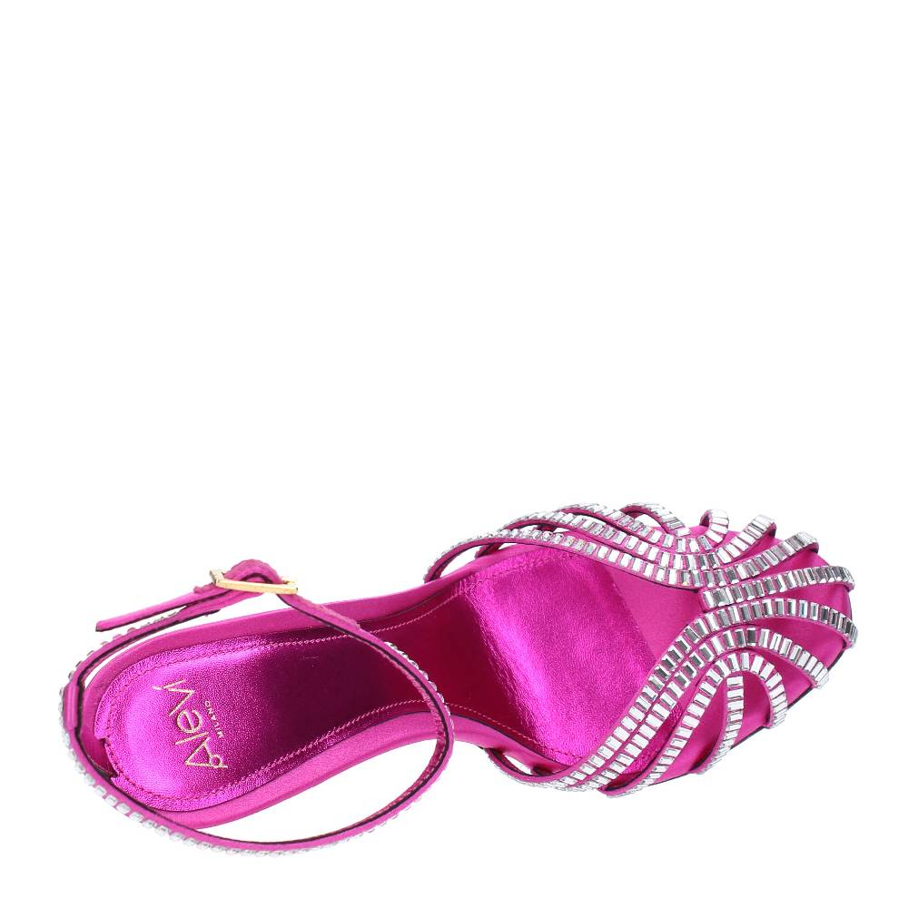 ALEVI MILANO Sandali in raso e strass Liquidazione