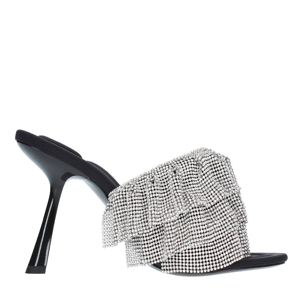 ALEXANDER WANG Mules in tessuto e strass Fino al 60% di sconto