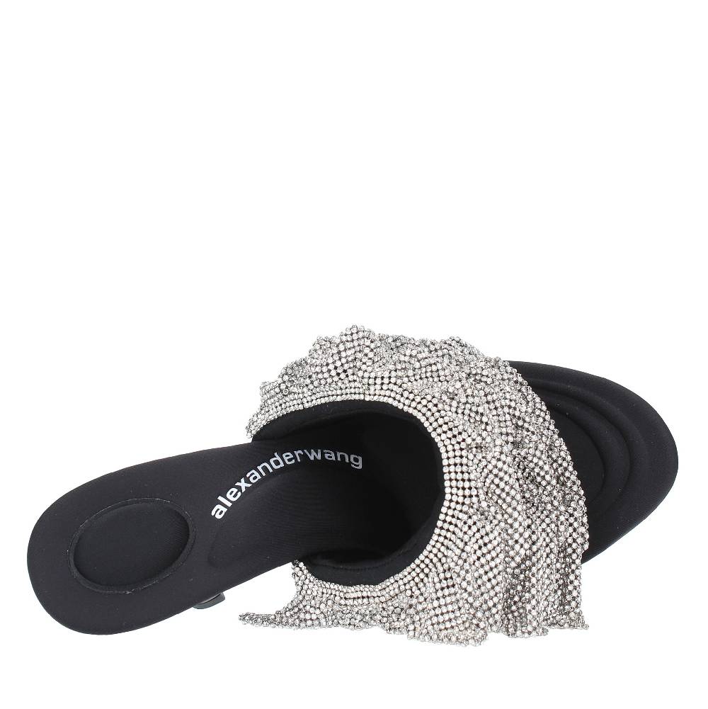 ALEXANDER WANG Mules in tessuto e strass Fino al 60% di sconto