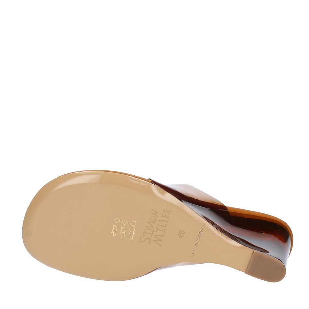 SIMON MILLER Mules infradito con zeppa in pvc e ecopelle 50% di sconto con spedizione gratuita