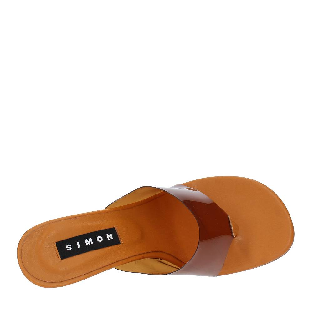 SIMON MILLER Mules infradito con zeppa in pvc e ecopelle 50% di sconto con spedizione gratuita