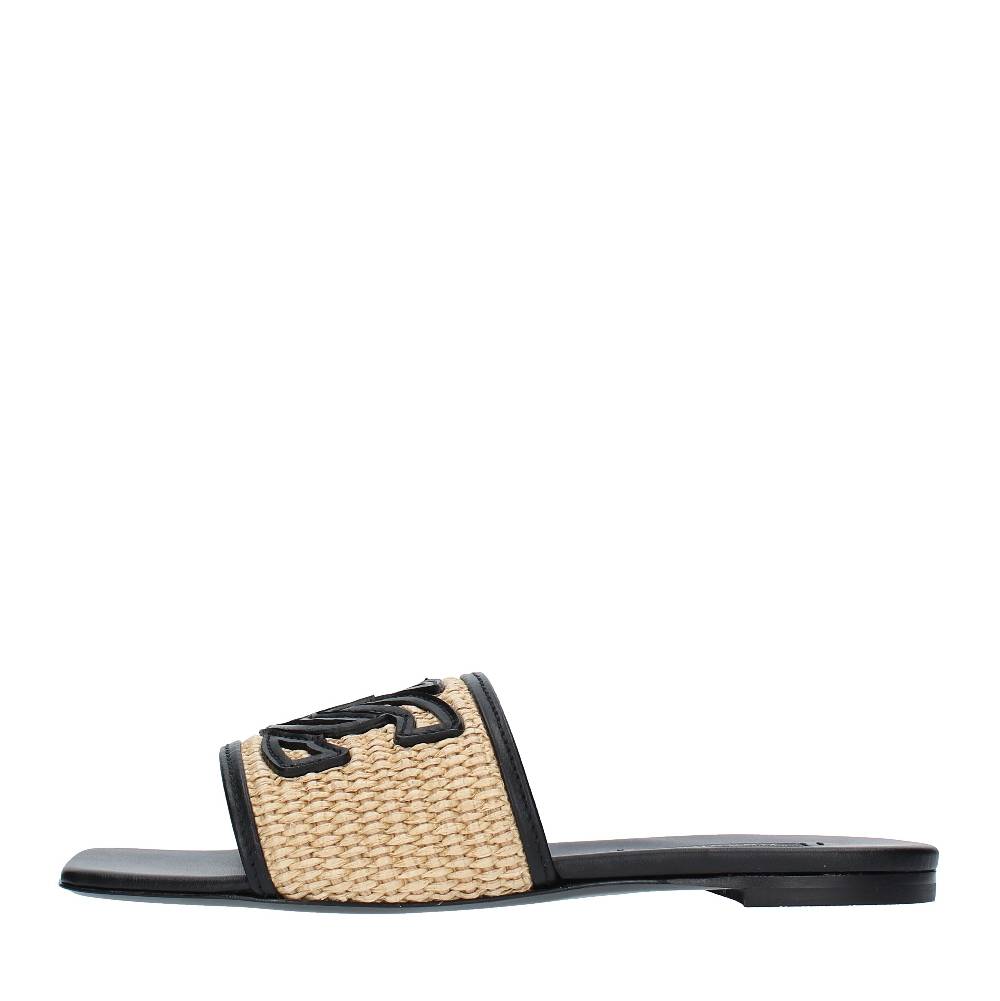CASADEI Sandali Flat CASADEI modello PORTOFINO in pelle e raffia