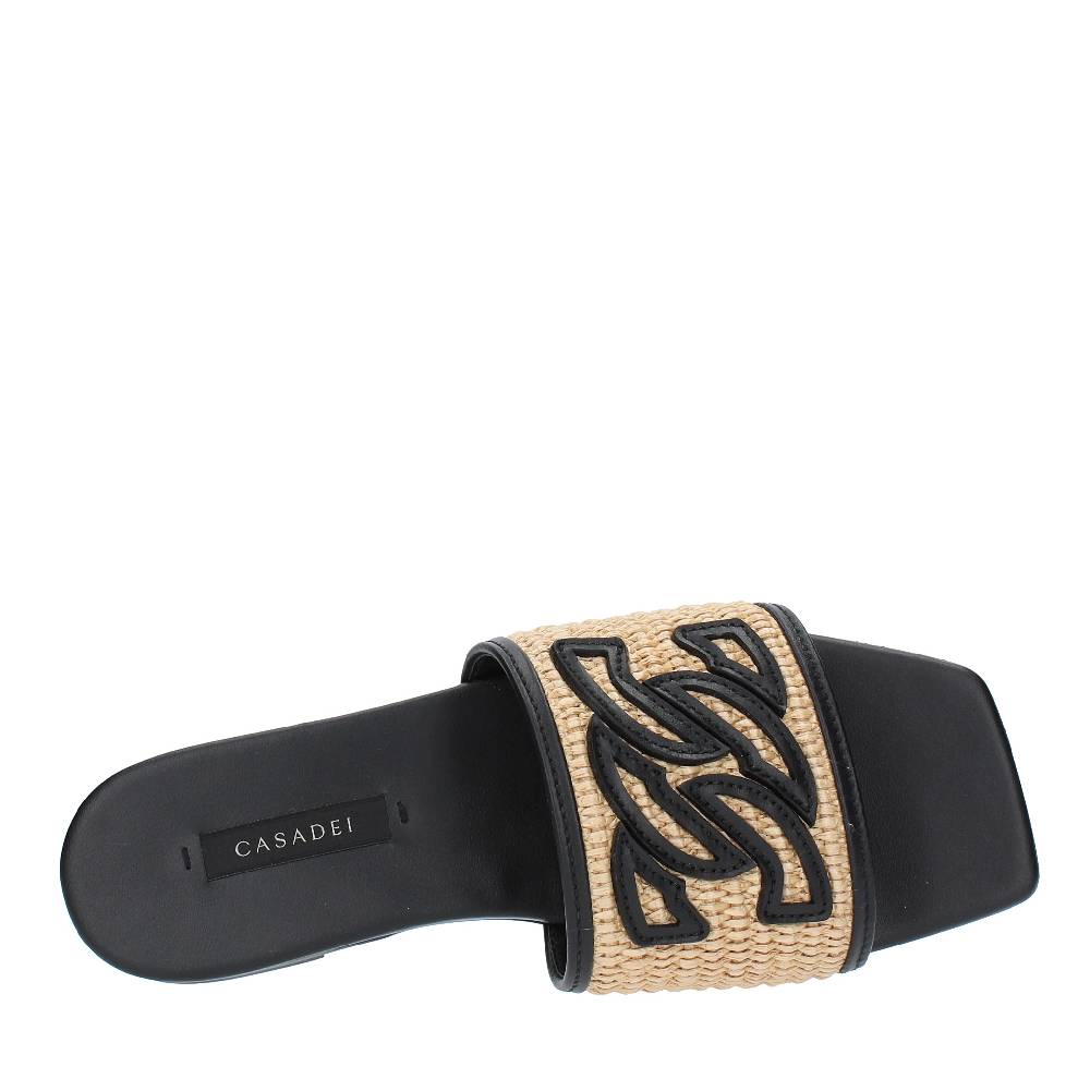 CASADEI Sandali Flat CASADEI modello PORTOFINO in pelle e raffia Esporta salva