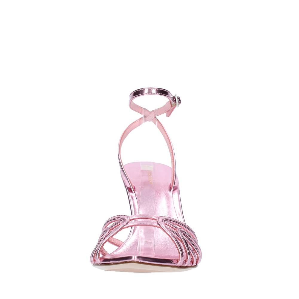 LE SILLA Sandali modello BELLA in pelle con effetto metallizzato Outlet
