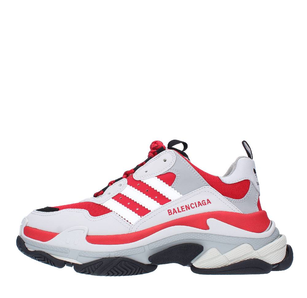BALENCIAGA X ADIDAS Sneakers BALENCIAGA X ADIDAS TRIPLE S in doppia schiuma e mesh rosso, nero e grigio Liquidazione