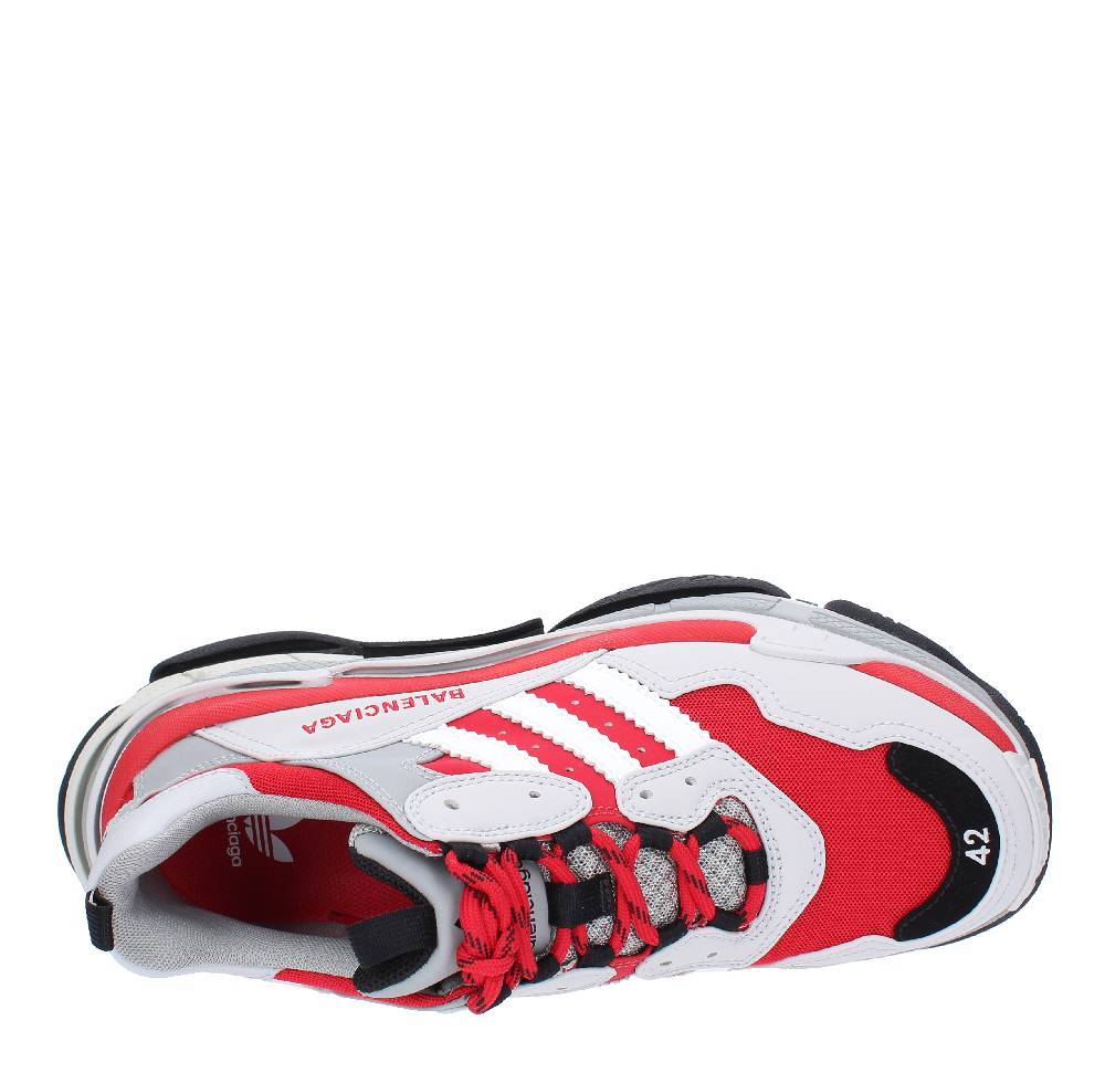 BALENCIAGA X ADIDAS Sneakers BALENCIAGA X ADIDAS TRIPLE S in doppia schiuma e mesh rosso, nero e grigio Liquidazione
