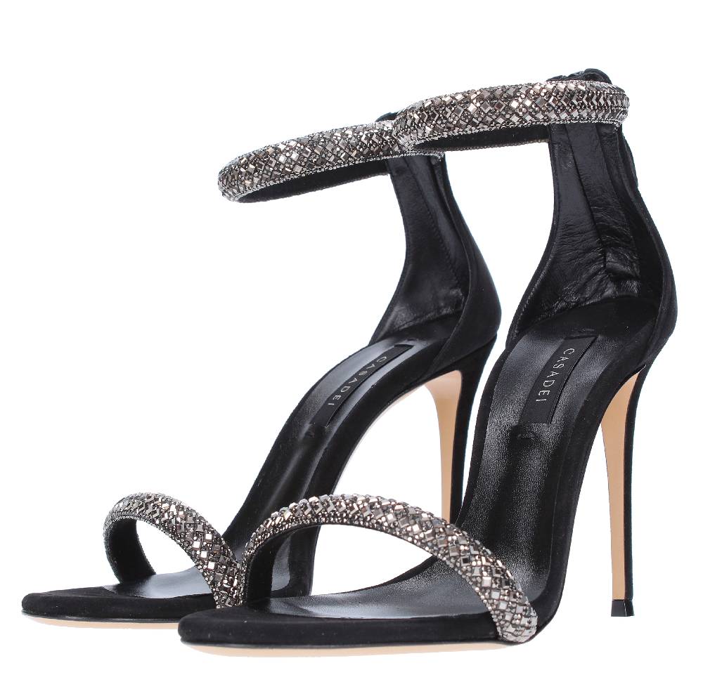 CASADEI Sandali CASEDEI SCARLET STRATOSPHERE in camoscio con decorazione di cristalli Offerte giornaliere
