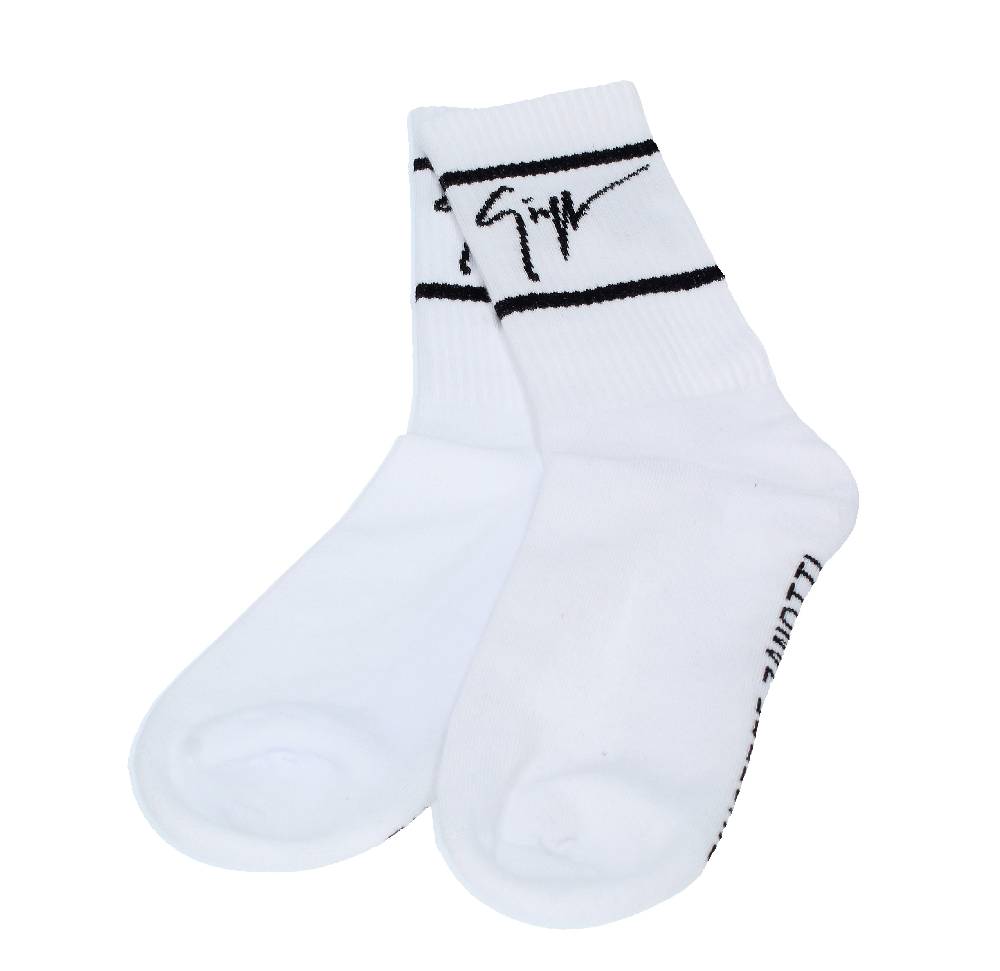 GIUSEPPE ZANOTTI Calzini in tessuto misto cotone bianco Prezzo basso