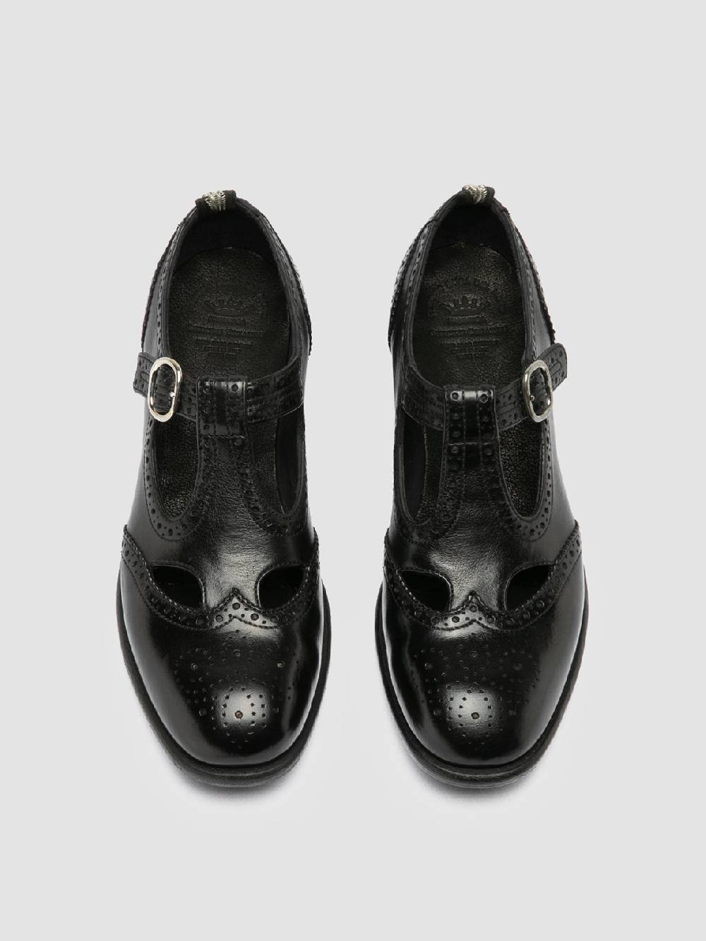 Officine Creative CALIXTE 066 Black Leather Maryjane Loafers Offerte