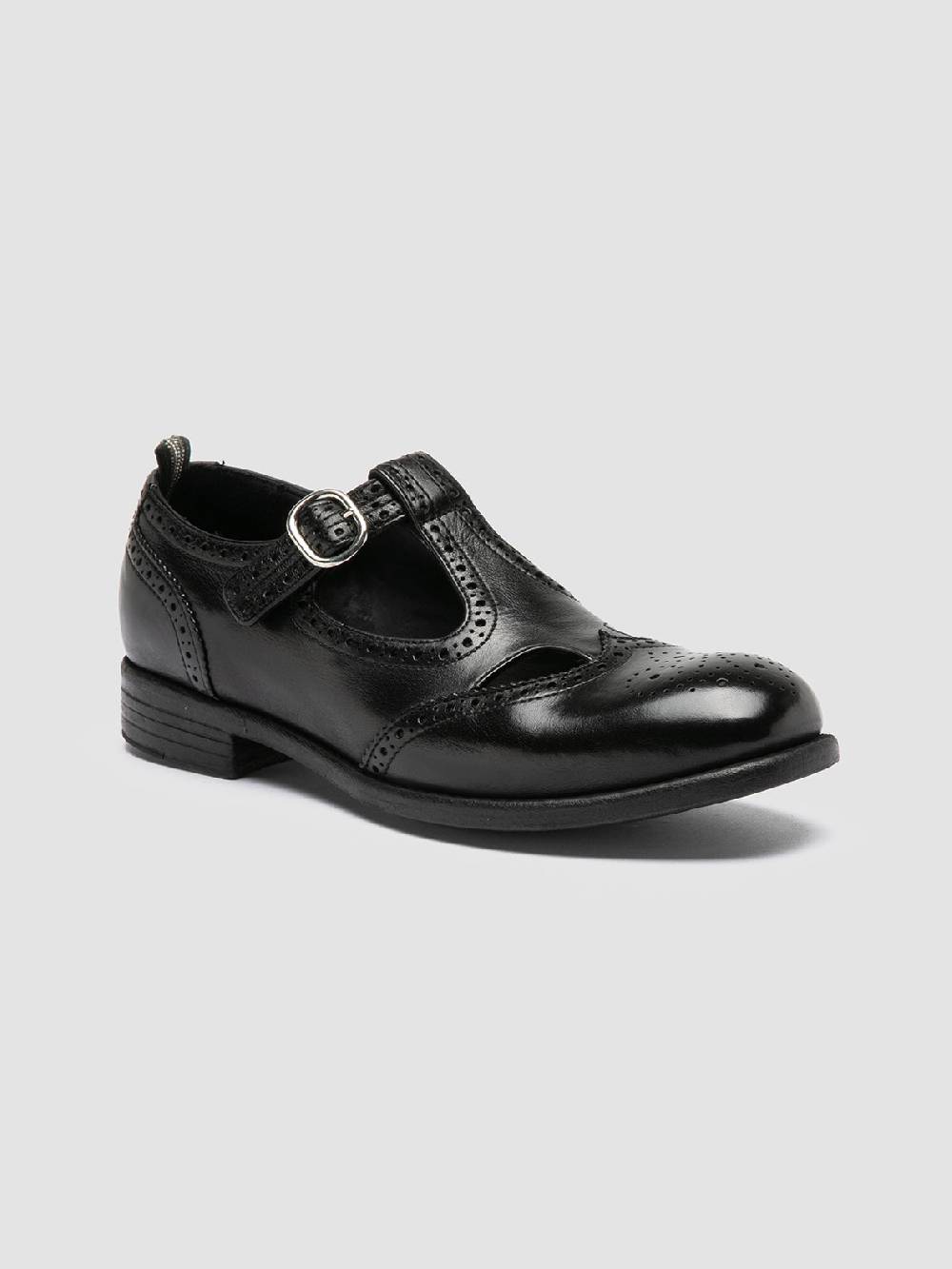 Officine Creative CALIXTE 066 Black Leather Maryjane Loafers Offerte