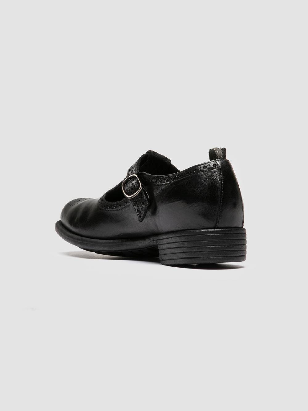 Officine Creative CALIXTE 071 Sandali T-Bar in Pelle Nera Vendita Calda