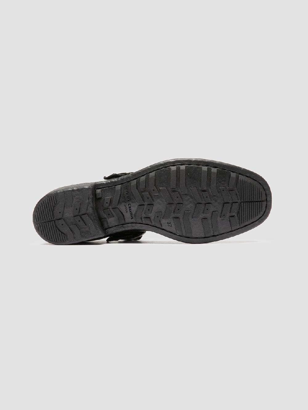 Officine Creative CALIXTE 071 Sandali T-Bar in Pelle Nera Vendita Calda