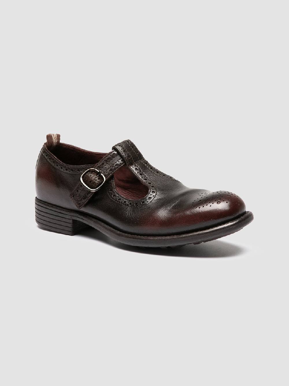 Officine Creative CALIXTE 071 Sandali T-Bar in Pelle Marrone Vendita Economica