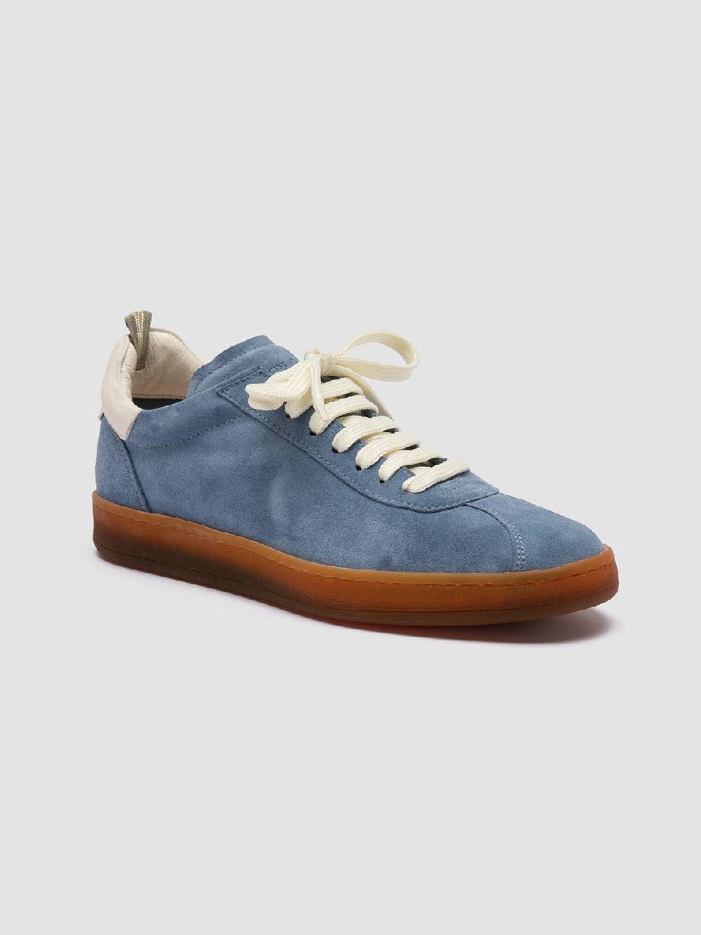 Officine Creative DESTINY 101 Sneakers Basse in Pelle e Camoscio Blu Saldi Di Fabbrica