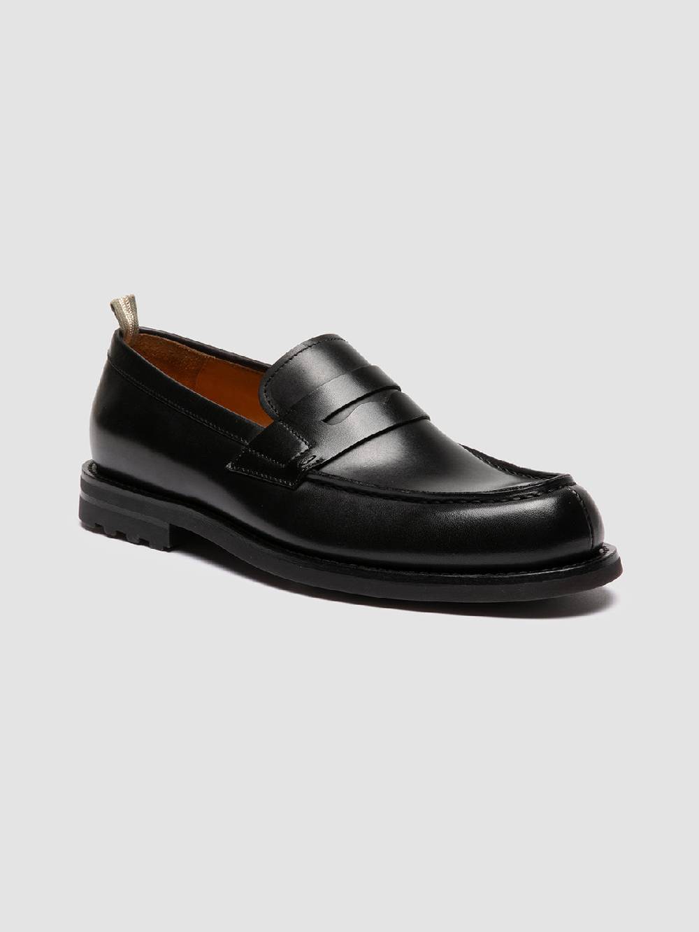 Officine Creative BELMONDO 006 Mocassini Penny in Pelle Scamosciata Nera Italy