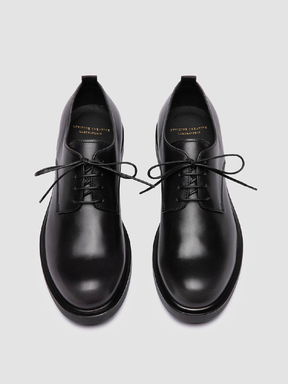 Officine Creative ENGINEER 004 Derby in Pelle Grigia Qualità