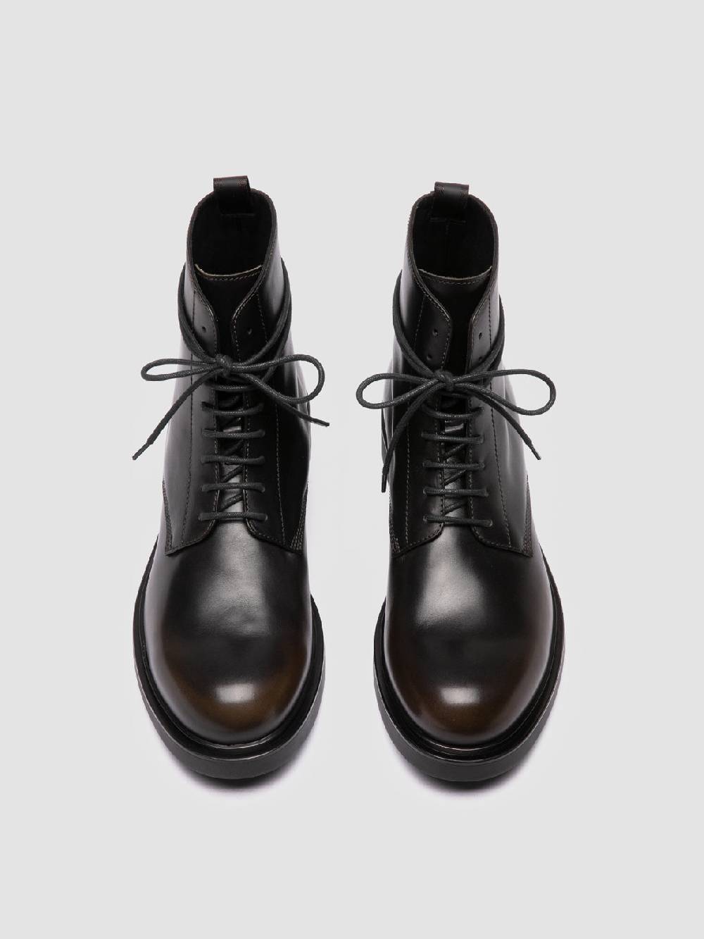 Officine Creative ENGINEER 005 Stivali Stringati in Pelle Verde Vendita
