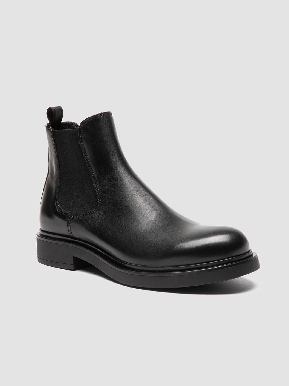Officine Creative ENGINEER 006 Stivaletti Chelsea in Pelle Nera Promozione