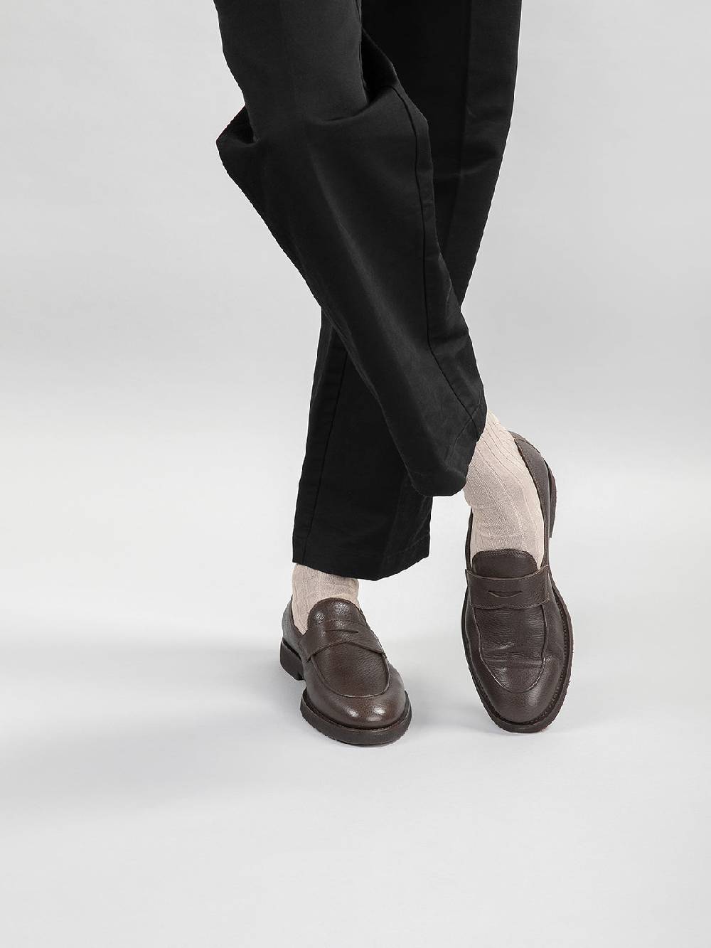 Officine Creative OPERA FLEXI 101 Mocassini Penny in Pelle Marrone Promozione Limitata