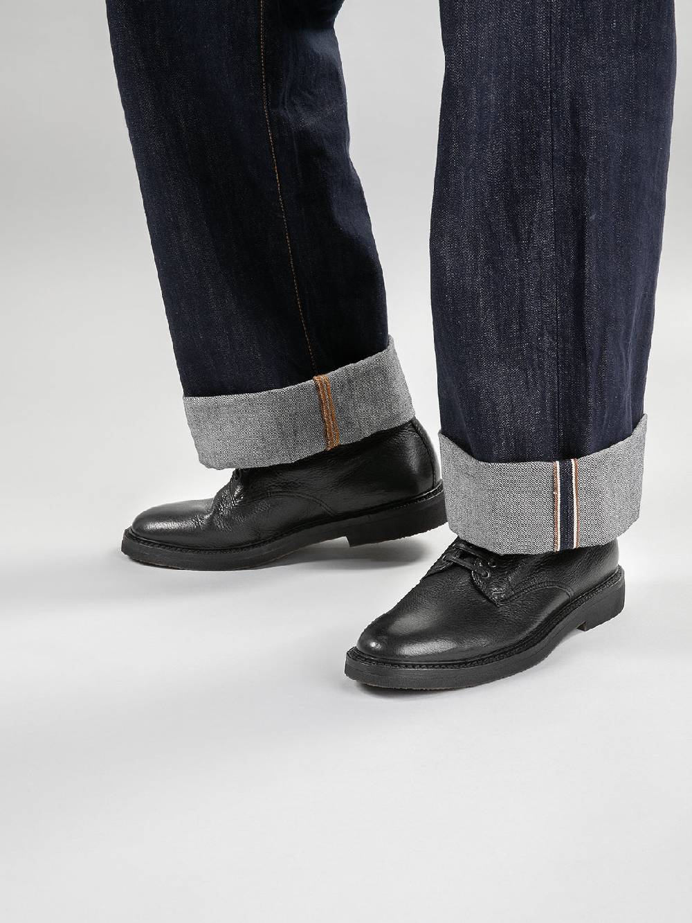 Officine Creative HOPKINS FLEXI 203 Stivaletti Stringati in Pelle Nera Novità