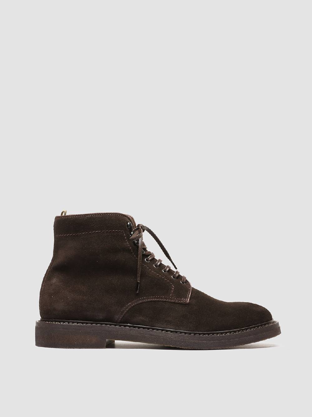 Officine Creative HOPKINS FLEXI 203 Stivaletti Stringati in Camoscio Marrone