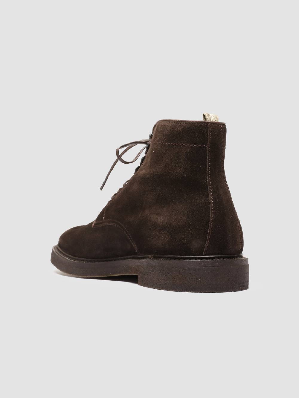 Officine Creative HOPKINS FLEXI 203 Stivaletti Stringati in Camoscio Marrone Presa