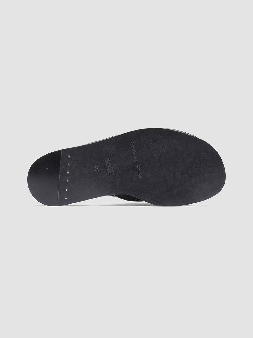 Officine Creative CYBILLE 004 Sandali in Pelle Nera Sconto