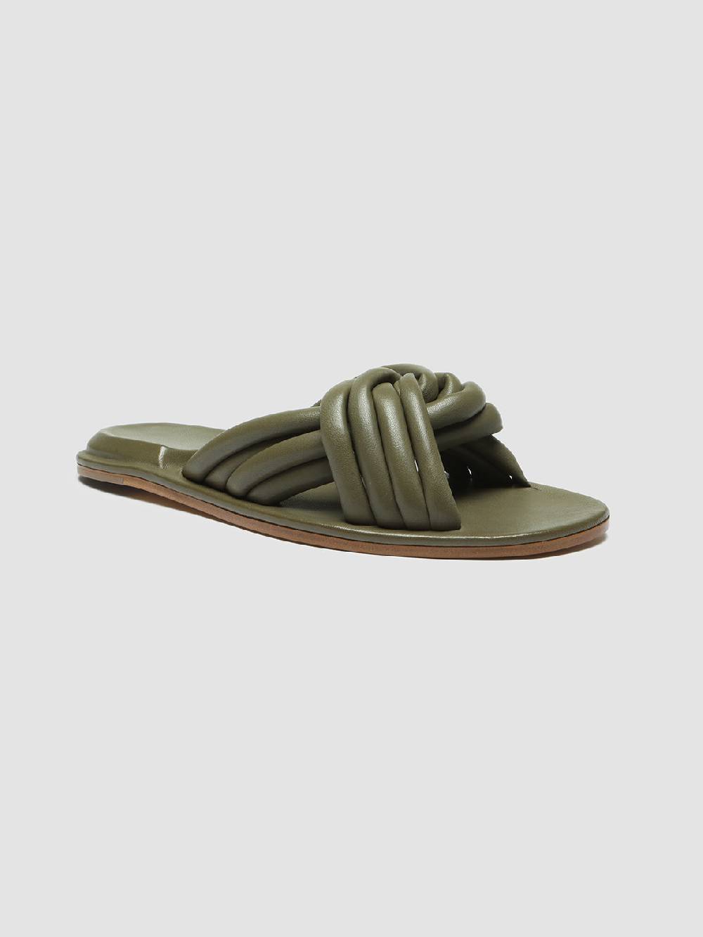 Officine Creative CYBILLE 004 Slide in Pelle Verde Economico