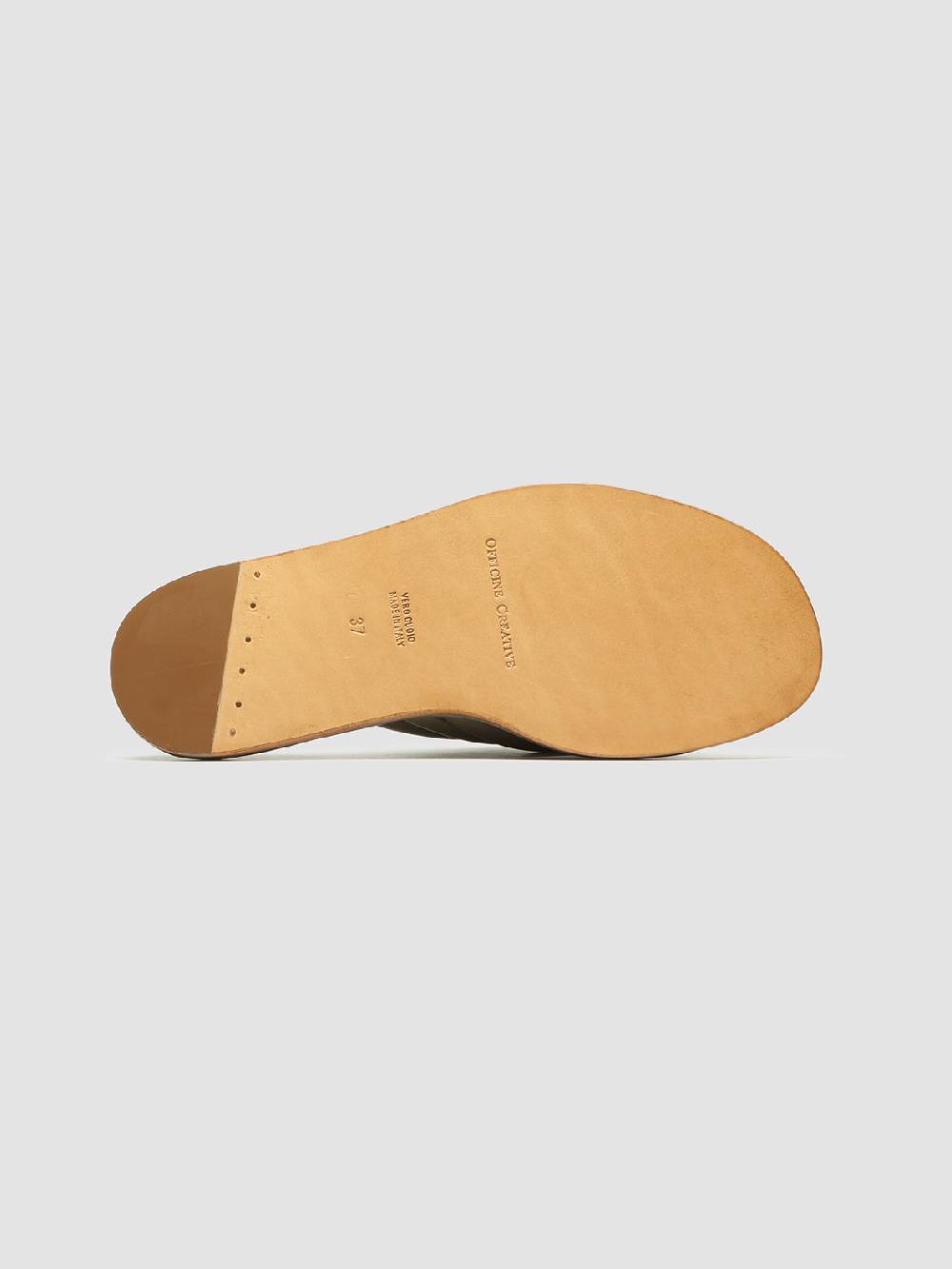Officine Creative CYBILLE 004 Slide in Pelle Verde Economico