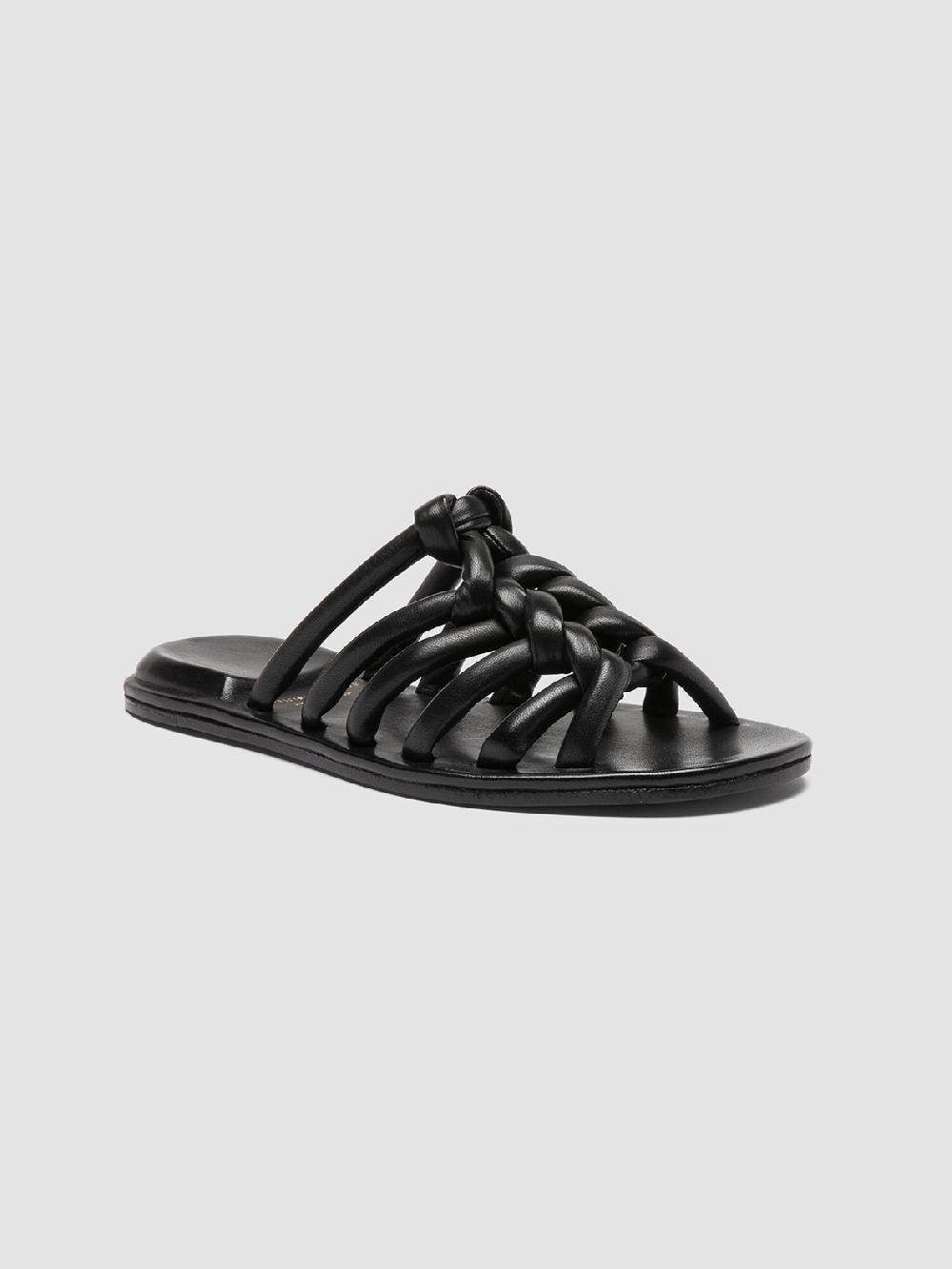 Officine Creative CYBILLE 016 Sandali Slide in Pelle Nera Offerte