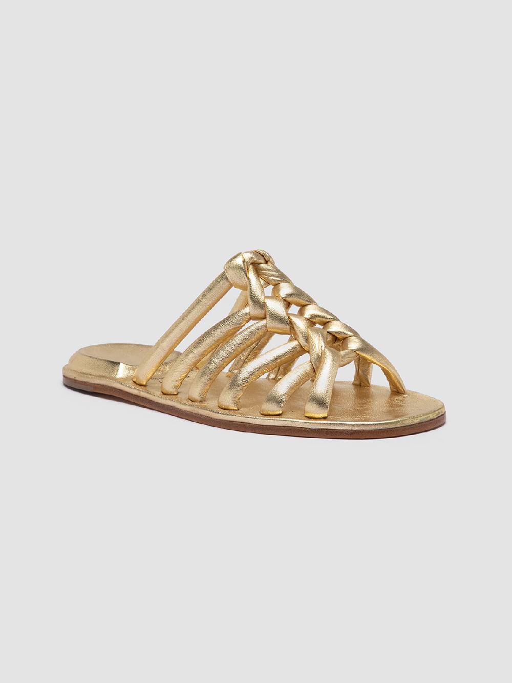 Officine Creative CYBILLE 016 Sandali Slide in Pelle Oro Hotsell